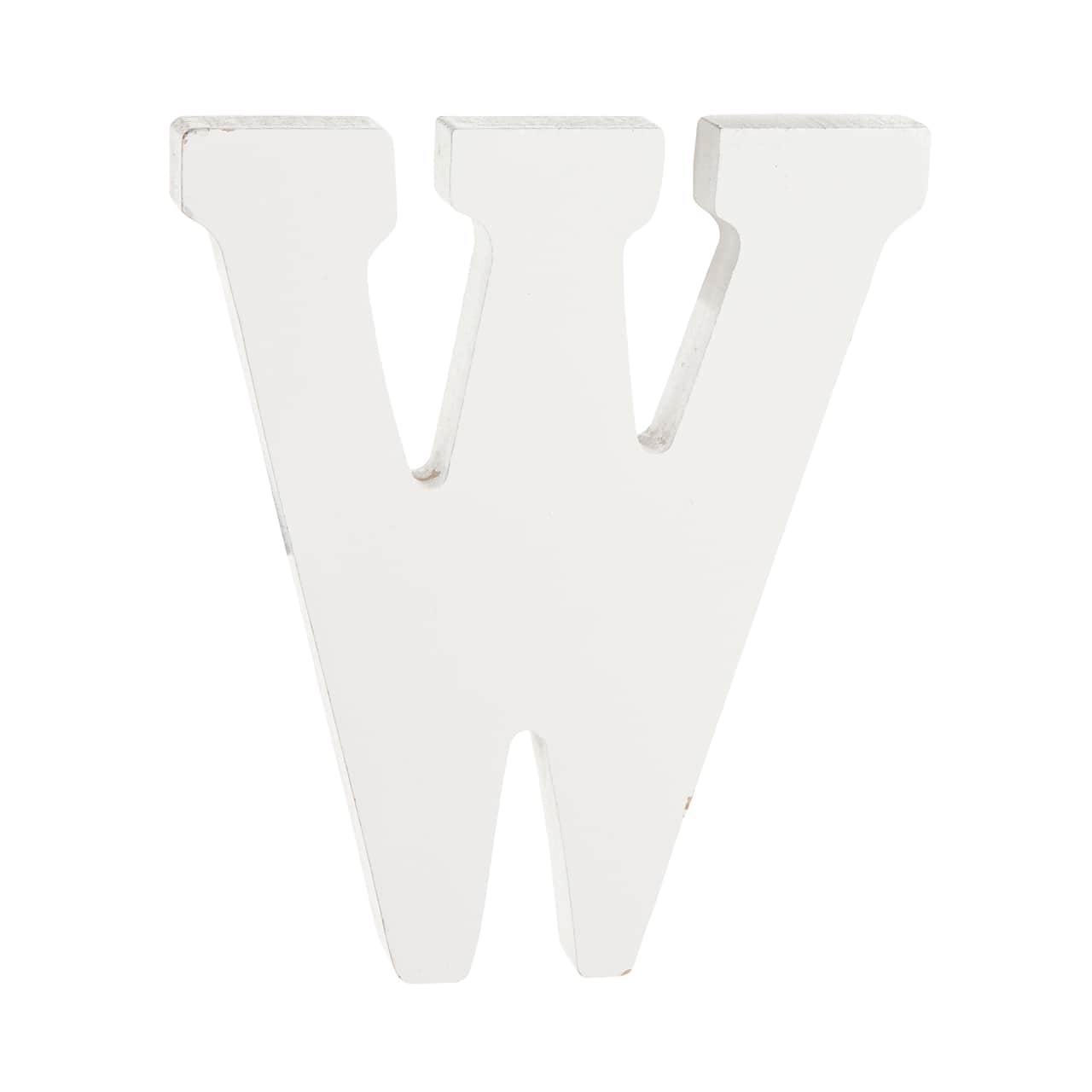 12 Pack: 4.75" White Wood Letter by Make Market®